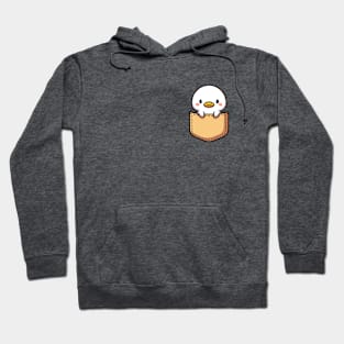 Baby Goose in Pocket Cute Kawaii Peeking Bird Hoodie